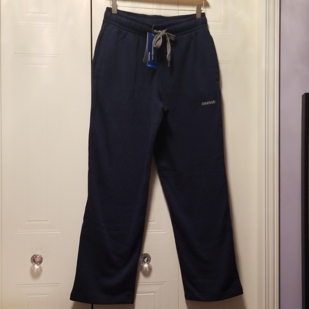 Reebok open hem navy sweatpants Navy men